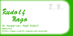 rudolf mago business card